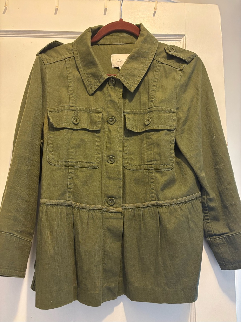 LOFT Olive Green Utility Jacket - Picture 1 of 1